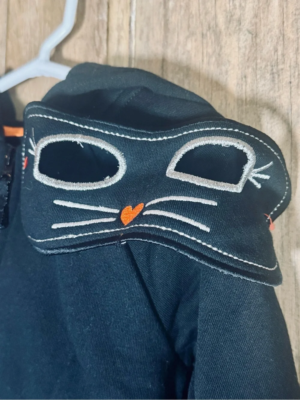 Halloween Cat & Jack black cat hoodie with mask size 4-5